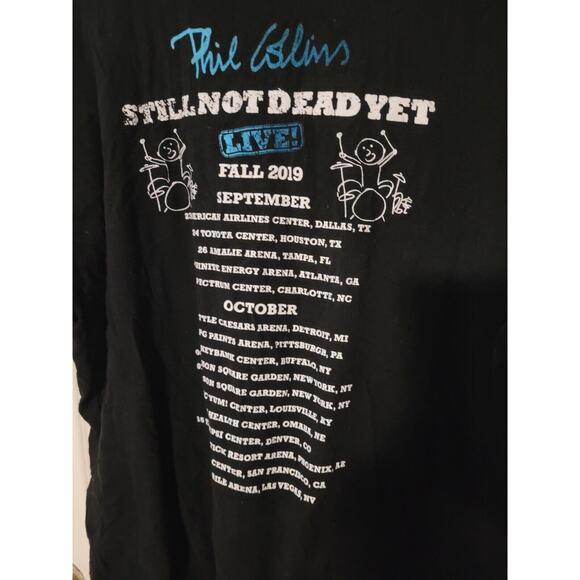 PHIL COLLINS Still Not Dead Yet Live Concert Tour Shirt XL Black - Picture 4 of 5